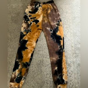 mesh tie dye sweatpants
